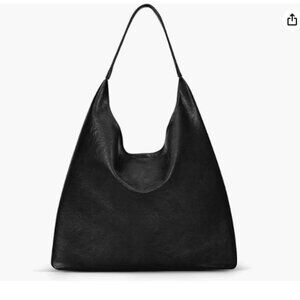 Slouchy Faux Leather Tote Bag